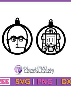 C3PO and R2D2 Christmas Ornaments